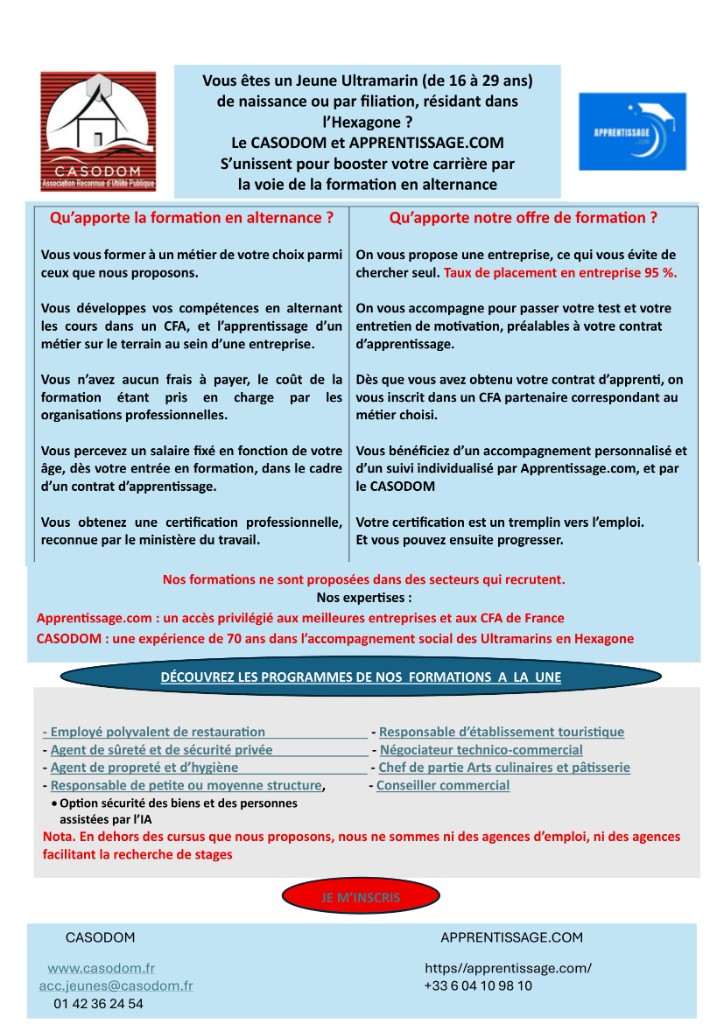 Nos formations en alternance avec l'entreprise de formation "Apprentissage.com"